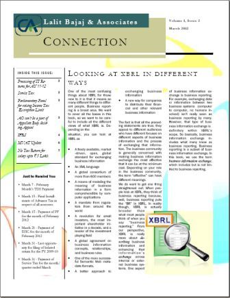 March 2012 Newsletter